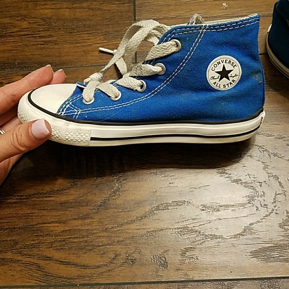 toddler blue high top converse